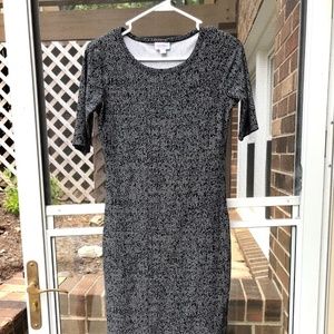 LulaRoe XXS Julie Pencil Dress Black and Cream